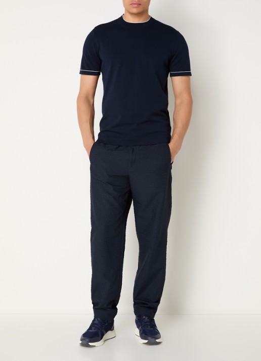 Armani Straight fit pantalon met steekzakken - voorkant 5 donkerblauw