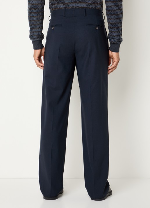 Armani Straight fit pantalon met steekzakken - achterkant 3 donkerblauw
