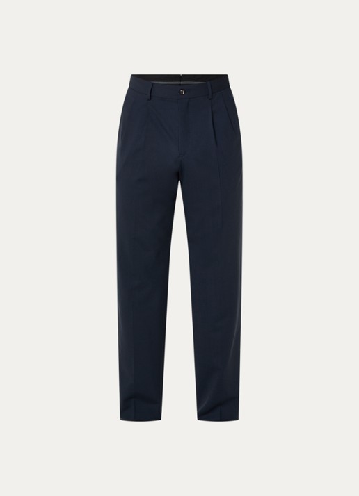 Armani Straight fit pantalon met steekzakken - voorkant 4 donkerblauw