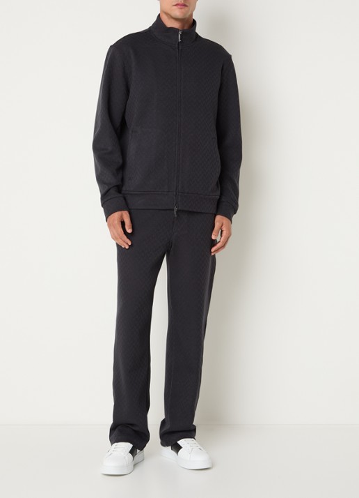 Armani Straight fit pantalon met steekzakken - voorkant 3 donkerblauw
