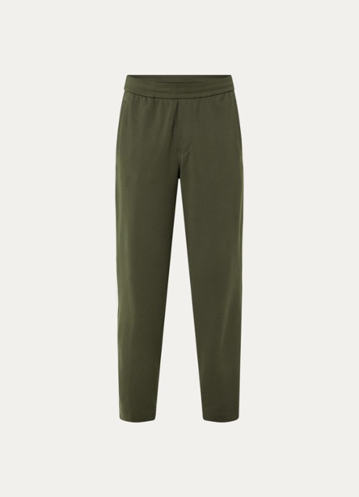 Armani Straight fit trackpants met steekzakken - voorkant 2 olijfgroen