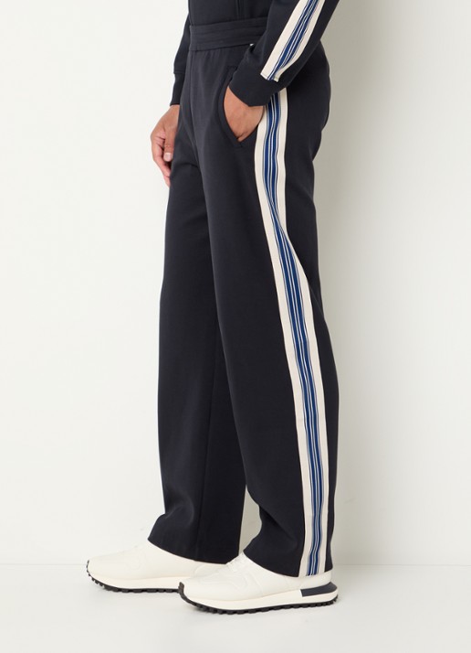 Armani Straight fit trackpants met steekzakken - detail 4 donkerblauw