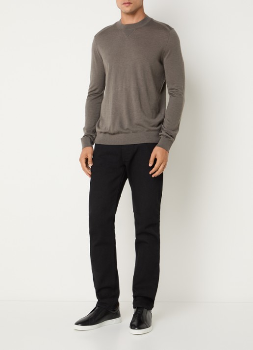 Armani Straight leg jeans met gekleurde wassing - voorkant 4 zwart