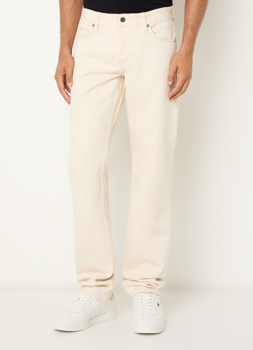 Armani Straight leg jeans met gekleurde wassing - detail 3 creme