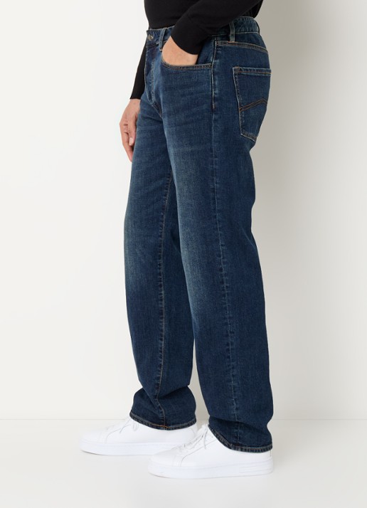 Armani Straight leg jeans met steekzakken - detail 2 indigo