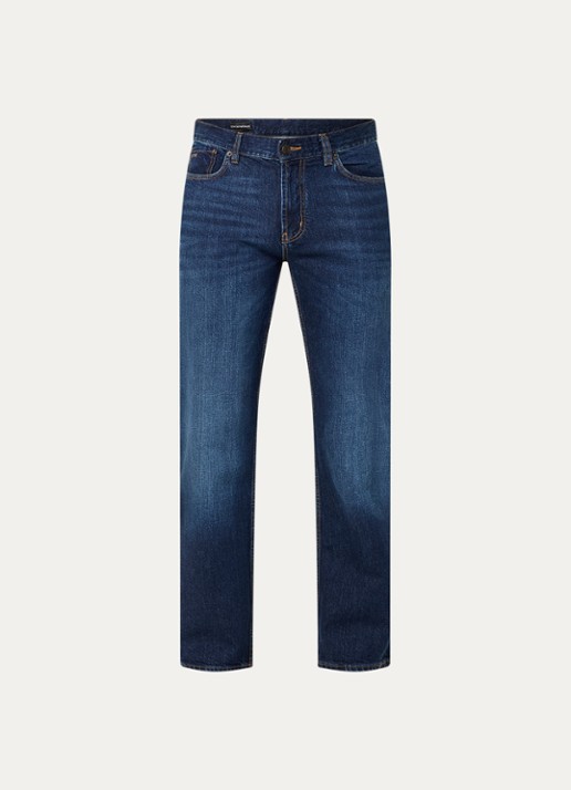Armani Straight leg jeans met steekzakken - voorkant 4 indigo