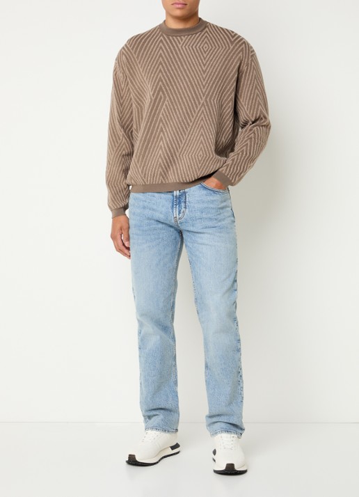 Armani Straight leg jeans met steekzakken - voorkant 5 turquoise