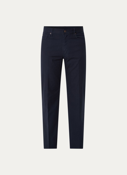 Armani Straight leg jeans met steekzakken - voorkant blauw