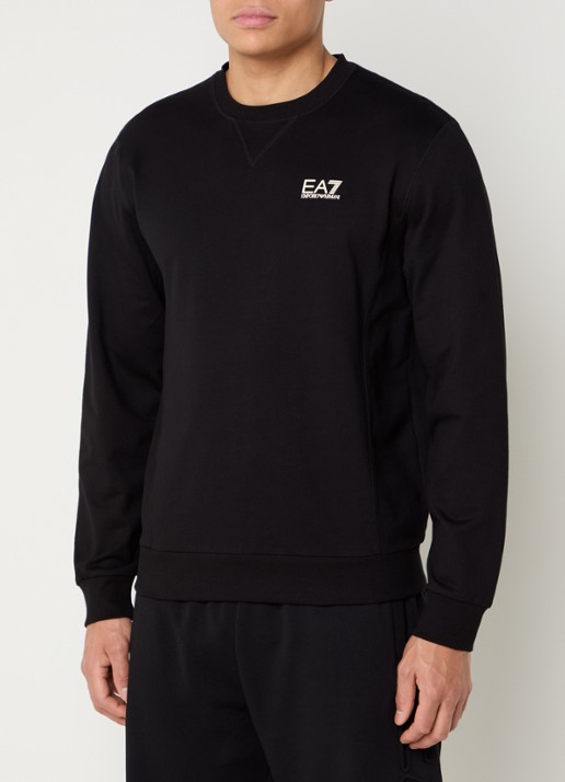 Armani Sweater met logo- en backprint - achterkant zwart