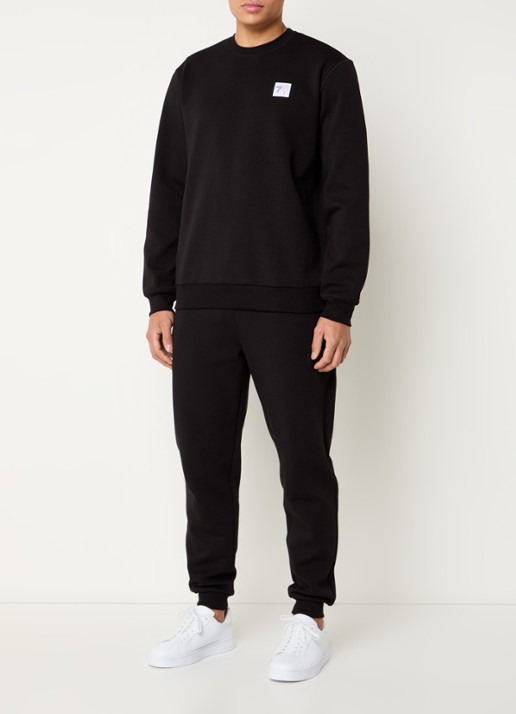 Armani Sweater met logo- en backprint - voorkant 3 zwart