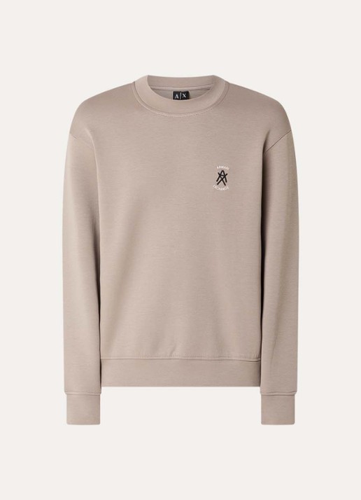 Armani Sweater met logo - voorkant zand