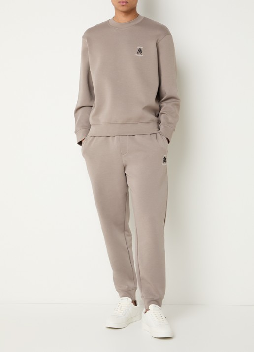 Armani Sweater met logo - voorkant 2 zand