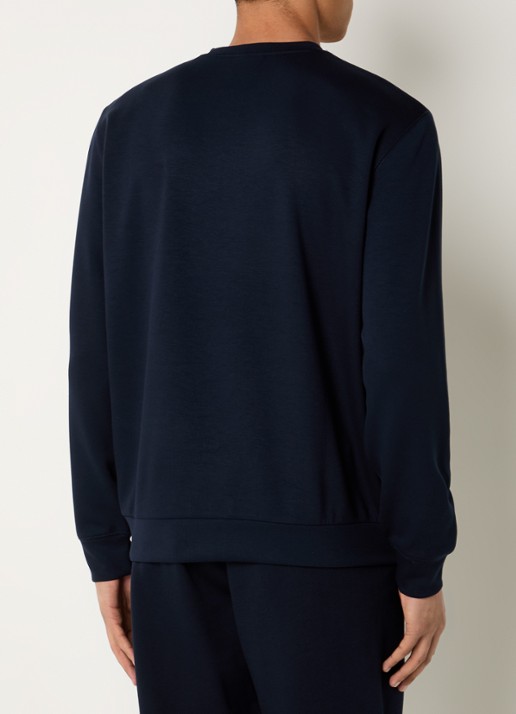 Armani Sweater met logo - achterkant donkerblauw