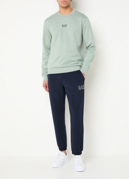 Armani Sweater met logo - voorkant 2 zeegroen