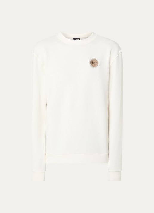 Armani Sweater met logo - voorkant 3 gebroken wit