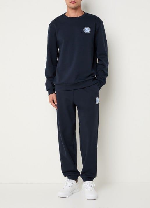 Armani Sweater met logo - voorkant 4 donkerblauw