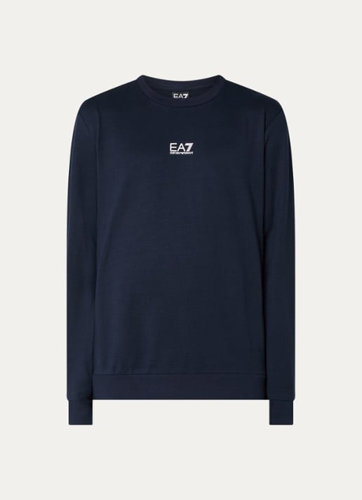 Armani Sweater met logo - voorkant donkerblauw