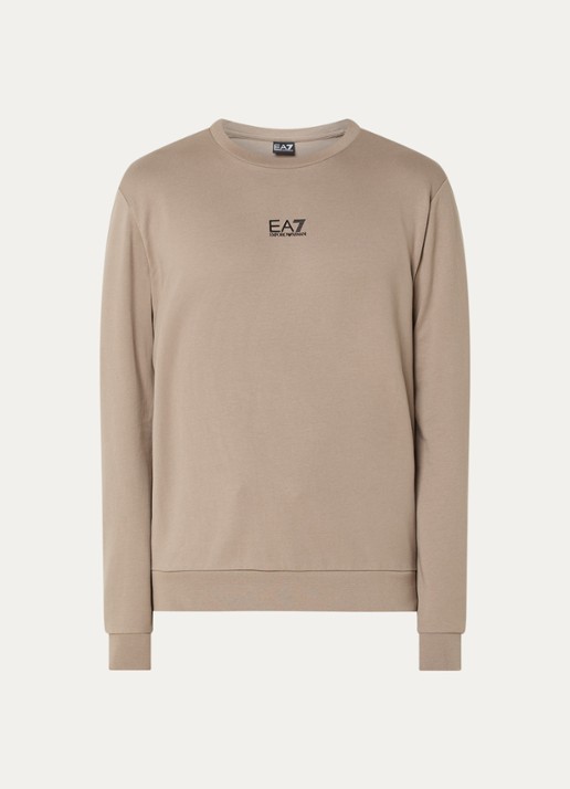 Armani Sweater met logo - voorkant donkerbeige