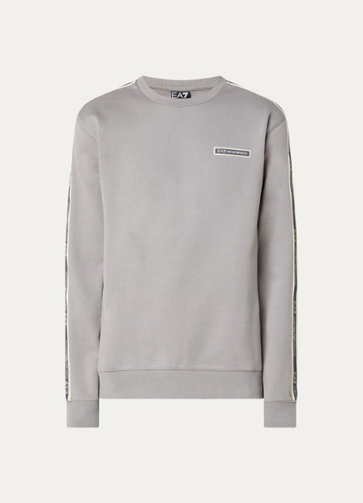 Armani Sweater met logo - voorkant 3 lichtgrijs