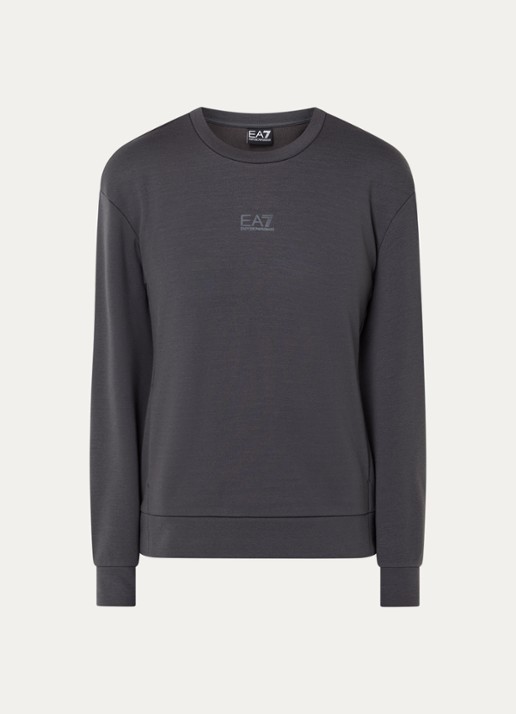 Armani Sweater met logo - voorkant 3 antraciet