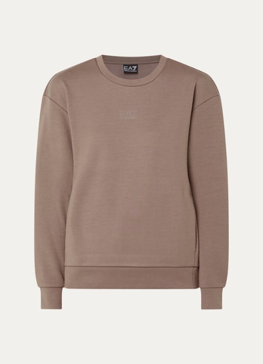 Armani Sweater met logo - voorkant 3 lichtbruin