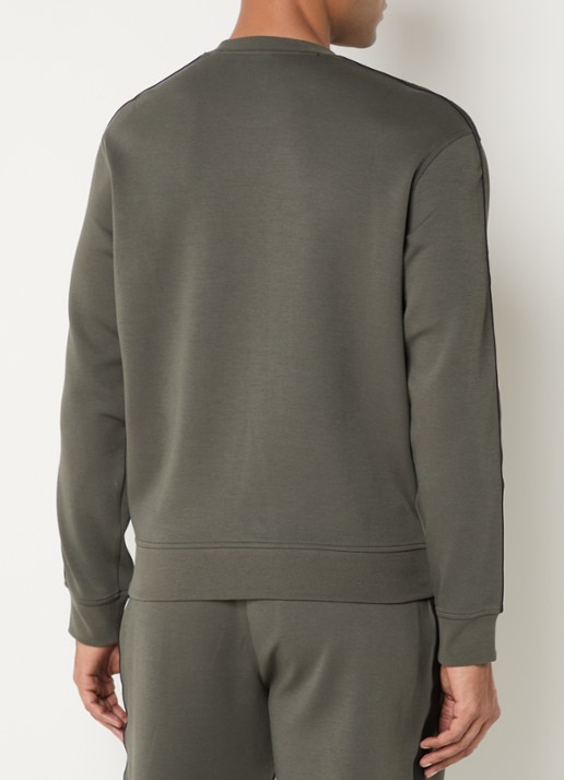 Armani Sweater met logoband - achterkant 2 bronsgroen
