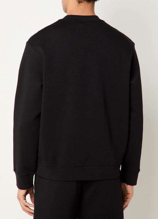 Armani Sweater met logoborduring - achterkant zwart