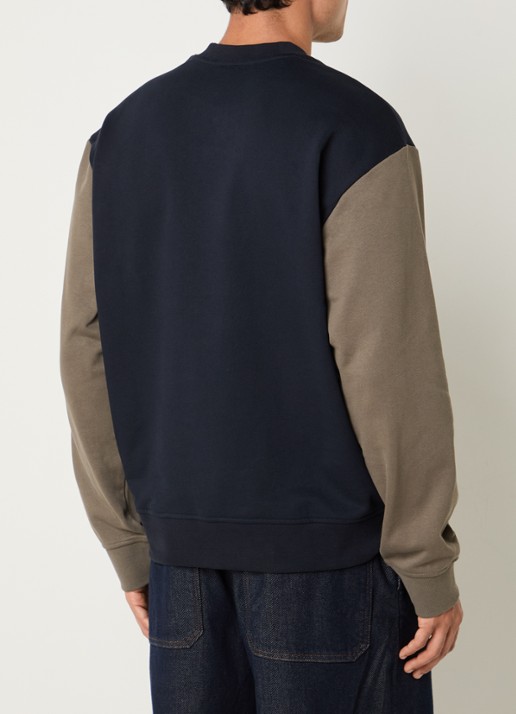 Armani Sweater met logoborduring - achterkant 4 donkerblauw