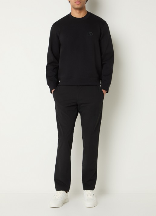 Armani Sweater met logoborduring - voorkant 4 zwart