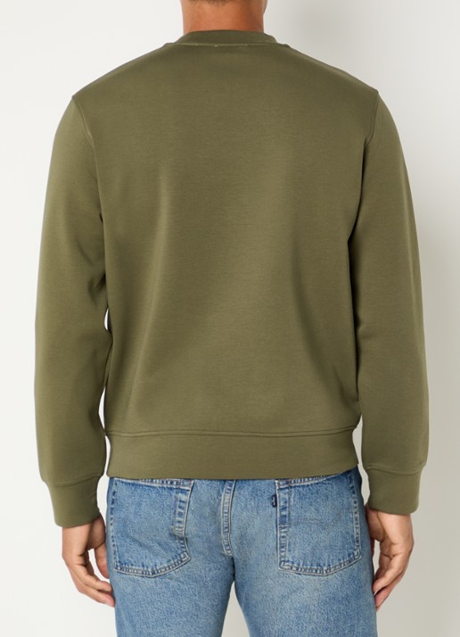 Armani Sweater met logoborduring - achterkant 2 mosgroen