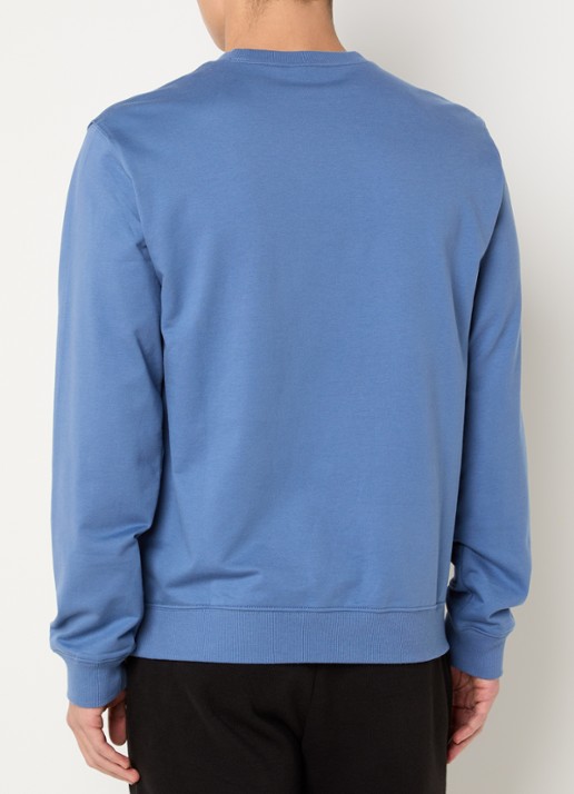 Armani Sweater met logoprint - achterkant 2 staalblauw