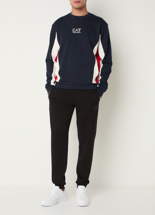 Armani Sweater met logoprint - voorkant 4 donkerblauw