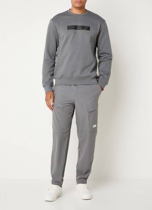 Armani Sweater met logoprint - voorkant 4 grijs