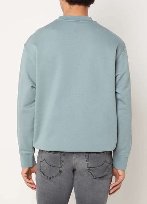 Armani Sweater met print - achterkant staalblauw