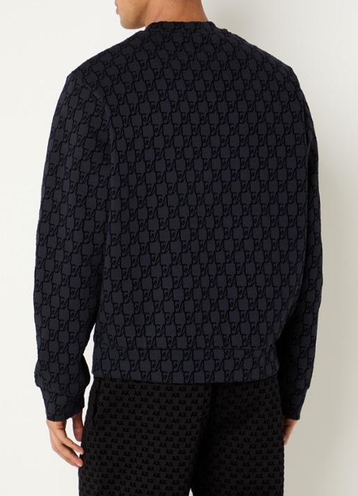 Armani Sweater met print - achterkant antraciet