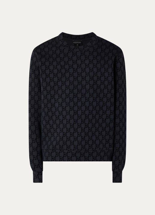 Armani Sweater met print - voorkant 2 antraciet