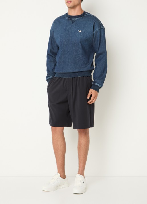 Armani Sweater van denim - voorkant 3 blauw
