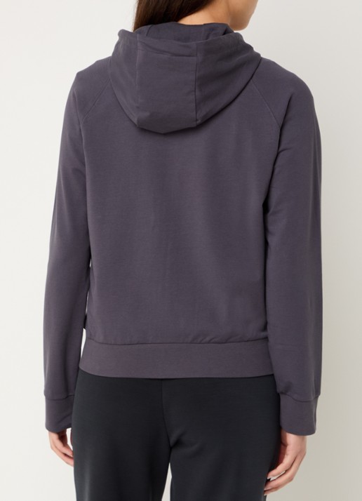 Armani Sweatvest met capuchon en logo - achterkant antraciet