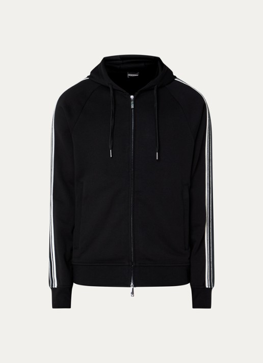Armani Sweatvest met capuchon - voorkant 4 zwart