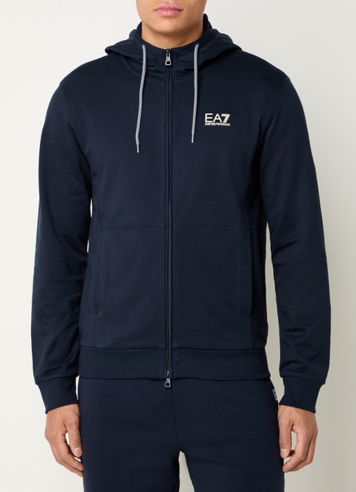 Armani Sweatvest met logo en capuchon - achterkant 5 donkerblauw