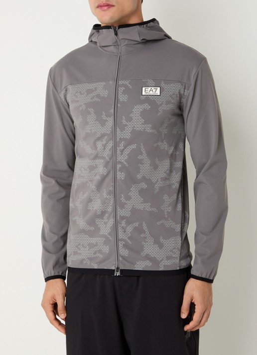 Armani Sweatvest met logo en capuchon