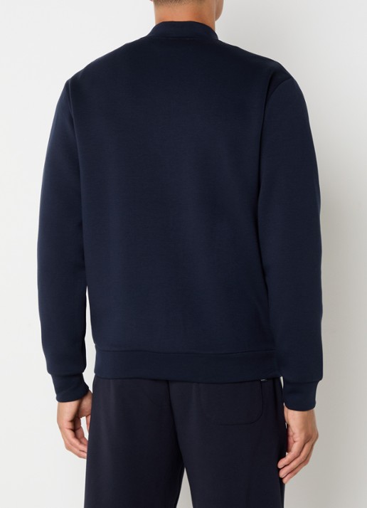 Armani Sweatvest met logo en ritszakken  - achterkant 3 indigo