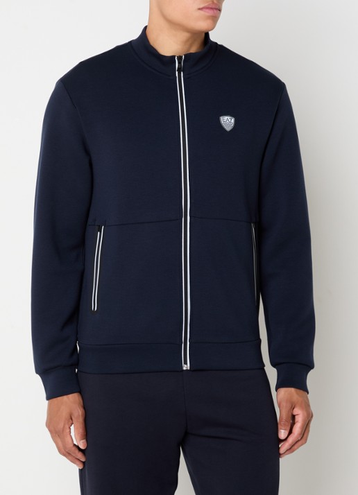 Armani Sweatvest met logo en ritszakken