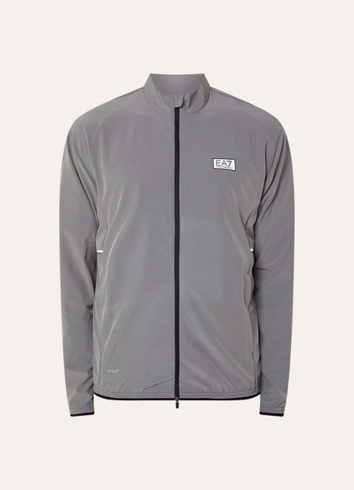 Armani Sweatvest met logo en steekzakken - voorkant 2 grijs