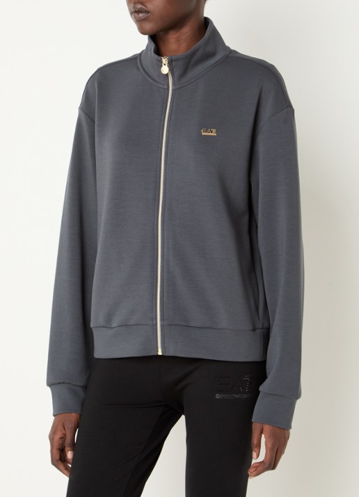 Armani Sweatvest met logo en steekzakken
