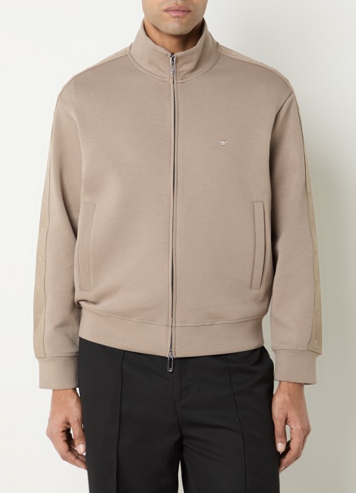 Armani Sweatvest met logo en steekzakken