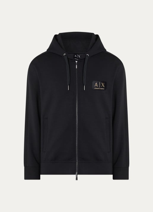 Armani Sweatvest met logo - voorkant 4 zwart