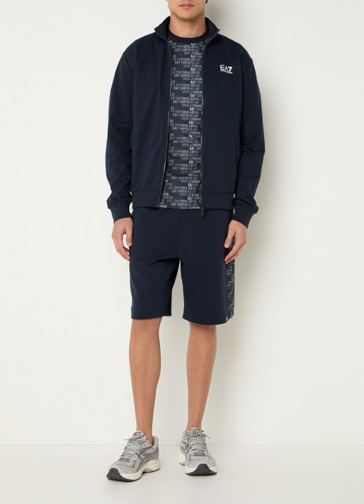 Armani Sweatvest met logo - voorkant 2 donkerblauw
