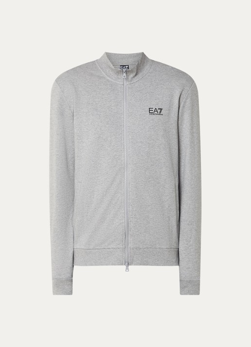 Armani Sweatvest met logo - voorkant 2 grijsmele
