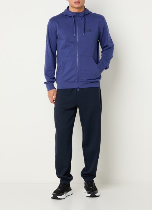 Armani Sweatvest met logo - voorkant 2 kobaltblauw